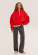 Almost black three-thread insulated sweatshirt with zipper and hood